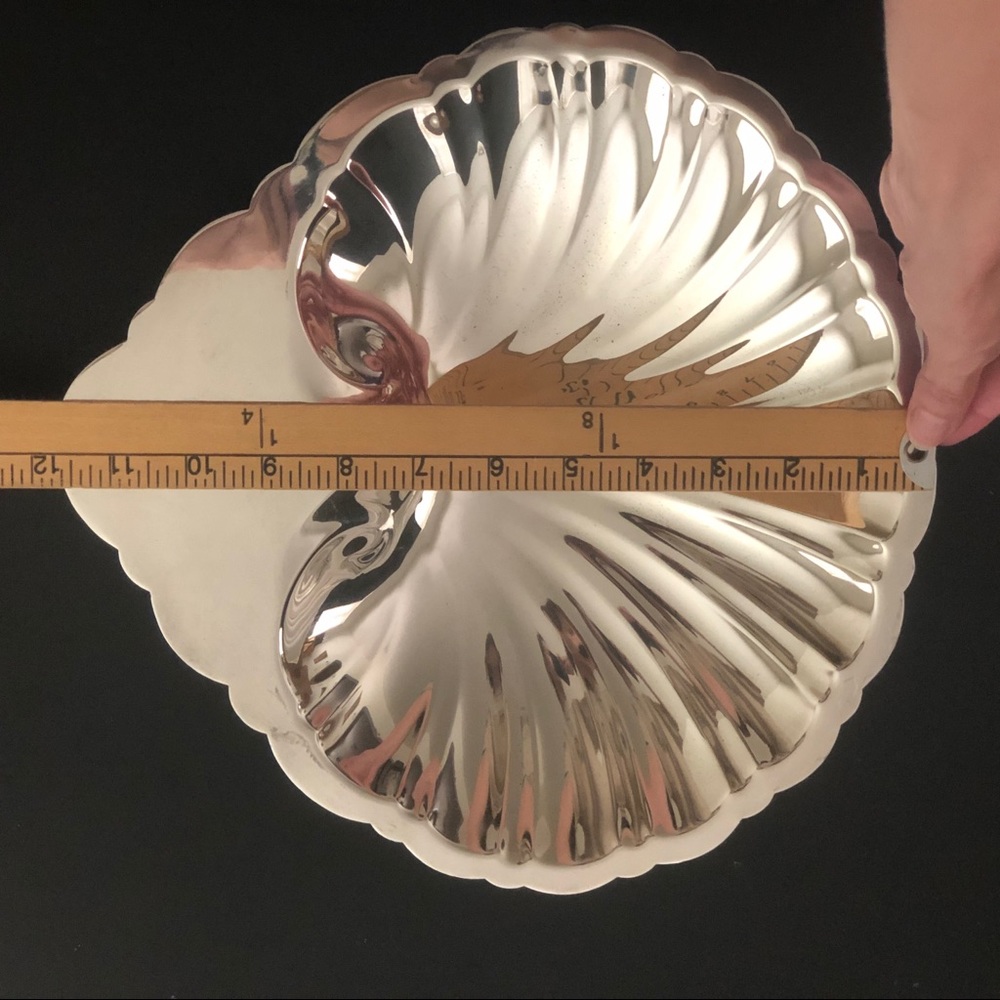 Silver Shell Footed Serving Tray - Large - Picture 4 of 14